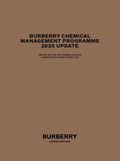 burberry chemical management.